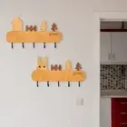 Non-toxic Key Hook Rack Solid Wood Coat Rack Household Sundries