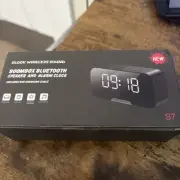 New Black Wireless Bluetooth Speaker and Alarm Clock