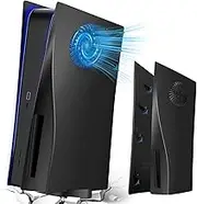 PS5 Faceplate Cooling Version PS5 Plate Cover Skin for PlayStation 5 Disc Edition Upgraded Turbo Vents PS5 Replacement Side Plate Hard Shockproof ABS Anti-Scratch PS5 Plate Case Cooling Matte Black…