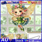 Acrylic Special Shaped Elf Girl Animal Diamond Painting Hanging Ornaments Kit AU