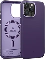 Caseology by Spigen Nano Pop Mag Case Design for iPhone 15 Pro Max Case 6.7-inch [Compatible with MagSafe] Magnetic Ring Colourful Duo Tone Colours Cover - Grape Purple