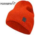 【NORRONA 老人頭 挪威】/29 THIN MARL 羊毛編織保暖帽 朱鷺紅 (1494-15-1179)