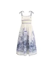 Zimmermann Alora Dress Floral Print Midi Women White Dresses