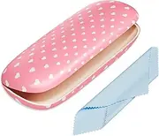 [NPOOYI] Eyeglasses Case, Hard Shell Protective Case for Glasses, Unisex for Women Men, Glass Case with Cleaning Cloth