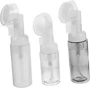 ADOCARN 3pcs Travel Foam Soap Dispenser Bottles Empty Pump Bottles for Shampoo Body Wash Compact Portable Transparent Frosted Design for Easy Carrying