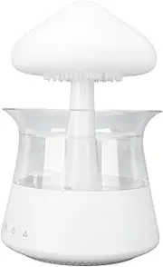 Rain Cloud Humidifier Water Drip, 300ml Mushroom Rain Diffuser Ultrasonic Atomization and Aromatherapy Essential Oil Diffusion Water Drop Sound Desktop Night Light with 7 Colors