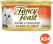 Fancy Feast Classic Pate Savory Salmon 24 Cans