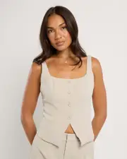 [Style State] Style State Women's Elle Vest Top in Stone Grey Size 4 4 Stone Grey
