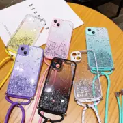 Case For iPhone 15 14 Pro Max 13 12 Mini 11 Glitter Crossbody Lanyard Slim Cover