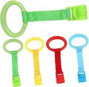 HAPINARY Enhance 's Coordination 5pcs Pull Rings Nursery Hanging Ring Crib Grab for Toddlers