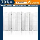 8 Panel Room Divider Screen 348x179cm White Portable Privacy Partition Hom WH-AB