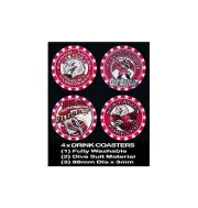 4 x SEA EAGLES MANLY FOOTBALL RUGBY LEAGUE AUSSIE RULES SOCCER DRINK COASTERS