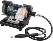 KATSU Mini Bench Grinder, 3 Inch 70mm Multi-Function Art Craft Electirc Polisher Sander Sharpener with Flexible Drive Shaft Grinding Attachment for Precise Work 100081