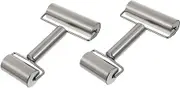 VINTORKY 2Pcs Dual Heads Stainless Steel Rolling Sticks Non Stick Flour Rollers for Baking Multi Function Pastry Boards Convenient Kitchen Tool for DIY Professional Use