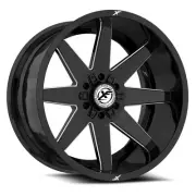 20x9 XF Off-Road XF-236 Gloss Black & Milled Wheel 6x135/6x5.5 (0mm)