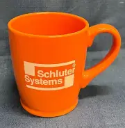 Schluter Systems Advertising Orange Coffee Cup Mug