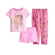 New Toddler Girl CoComelon Rainbow 3 Piece Pajama Set 2 3 4 5