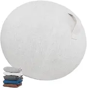 Exercise Ball Cover，55/65/75cm Attractive Balance Ball Chair Cover for Birthing Ball, Stability Ball, Fitness Ball, Balance Ball (Color : White, Size : 75cm)