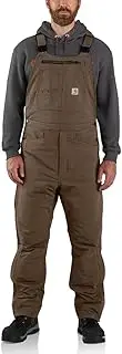 [CARHARTT] mens Super Dux Relaxed Fit Insulated Bib Overall (Big & Tall), Coffee, Large Tall
