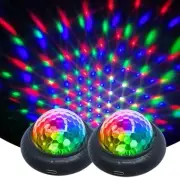 2 Mini Disco Party Light Night Light 2 in 1 Flashes with Music Sound Activated