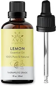 AVD Organics Lemon Essential Oil 30ml | Pure, Natural, Cold Pressed & Undiluted |Use in Aromatherapy Diffusers for Mood Lifting | 1 fl. Oz