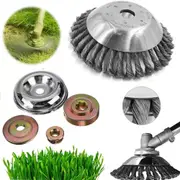 8" Weed Brush Steel Wire Trimmer Wheel Garden LawnMower Head Tool Grass Cutter