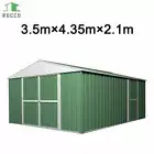 GARDEN SHED Rocco Tool Storage Gable Roof Medium Steel Garage Workshop Green