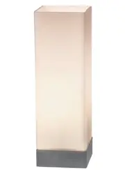 Rectangle Touch Lamp With Brushed Chrome Base And Opal Rectangle Glass,Lighting,Beacon Lighting