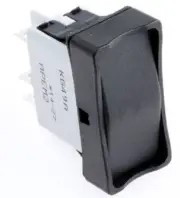 Apem ROCKER SWITCH KG492A2XXA21XX 12A 250V AC DPDT On-Off-On, Panel Mount BLACK