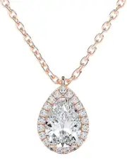 Lab Grown Diamonds 14K Rose Gold 3.00 ct. tw. Lab-Grown Diamond Necklace