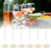 15PCS Heart Shaped Iron Wire Table Number Holder Stable Base Display for Wedding