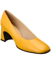 TODs Logo Leather Pump