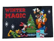 New Disney Mickey Mouse & Friends Christmas Accent Rug Winter Magic 20x32” NWT