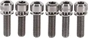 Joyzan Bicycle Stem Bolt, M5 x 18mm Titanium Alloy Tapered Bike Stem Bicycle Headset Bolt Screw with Washers for Mountain Bike Road Bike