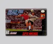 HEAD-ON SOCCER / SNES - 2"x3" FRIDGE MAGNET (retro super nintendo