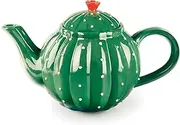 Excelsa Cactus Teapot, Ceramic, 650 ml, Dark Green