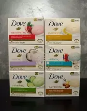 1 Of Each Dove Soap Bar Argan Shea Butter Cucumber Blue Fig Coconut Pomegranate