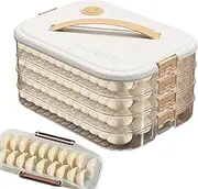 Dumpling Container - Food Bin, Airtight Dumpling Box | Multi Layered Storage Organizer, Dumpling Box frozens Food Saving Kitchen Shelf, Compact Container for Meal Preparation and Snack Sortin