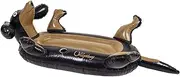 Summer Inflatable Black Dog Pool Float for Teens, Adults, and Pets