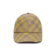 [Burberry] Burberry-Cedar Yellow Check-Pattern Baseball Cap-Donna S STAND