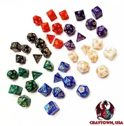 MULTI-SIDED DICE SETS (7pcs) Dungeons & Dragons D4/6/8/10/12/20 (Pick Ur Color)