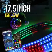 For Truck Car Rim Light 4x 17.5'' LED RGB Wheel Ring Light Bluetooth APP Control