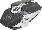 2.4G Wireless Gaming Mouse, Mecha Style Fashion RGB Backlit Computer Mouse with Receiver, Rechargeable 500mAh Battery, Flexible Wheel, Ergonomic Design for Game Study Office