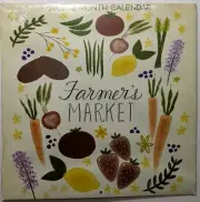 2022 "Farmer's Market" 12-Month Wall Calendar - Great for Crafting Decor