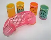 60Pcs Smile Face Slinky Rainbow Spring Great Toy