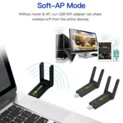 USB 3.0 WIFI Adapter 1300mbps Wireless Dongle Dual US Antenna Band 2.4G/5G