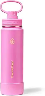 ThermoFlask 24 oz Double Wall Vacuum Insulated Stainless Steel Water Bottle with Spout Lid, Shocking Pink