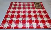 Vintage Hallmark Red & White Check Paper Board Placemat Pack Set 8 NIP