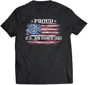 [VidiAmazing] Vintage USA American Flag Proud Air Force Veteran Dad Funny ds2226 T-Shirt