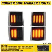 4Pc Full LED Smoked Corner For 94-98 Chevy C/K Side Marker Lights 1500 2500 3500 (for: Chevrolet)